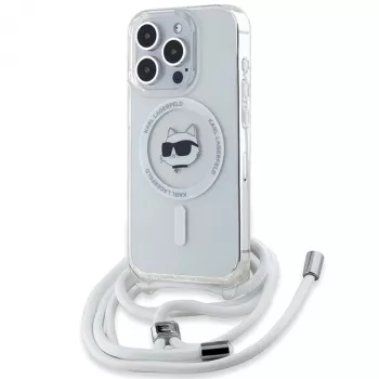 Karl Lagerfeld KLHMP15LHCCHNT iPhone 15 Pro 6.1 Hardcase trasparente IML Choupette Head & Cord Magsafe