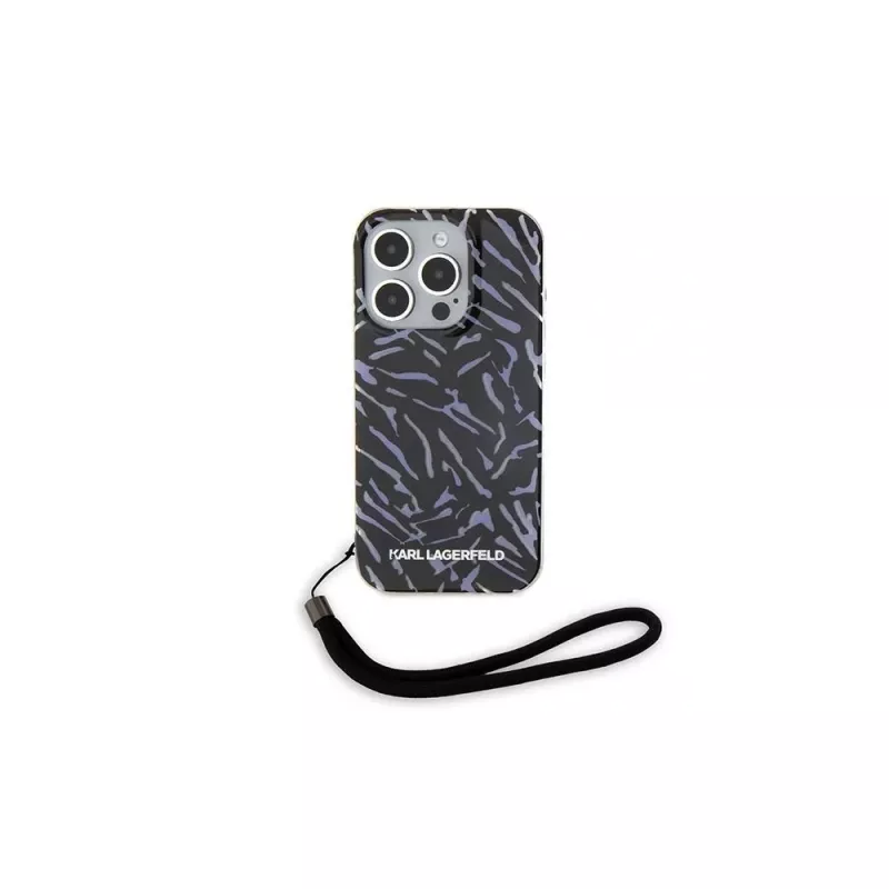 Karl Lagerfeld Zebra With Cord cover posteriore per Apple iPhone 15 Pro Max 6,7