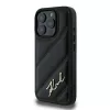 Karl Lagerfeld Quilted Signature Hard Case per iPhone 16 Pro, nero