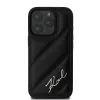 Karl Lagerfeld Quilted Signature Hard Case per iPhone 16 Pro, nero