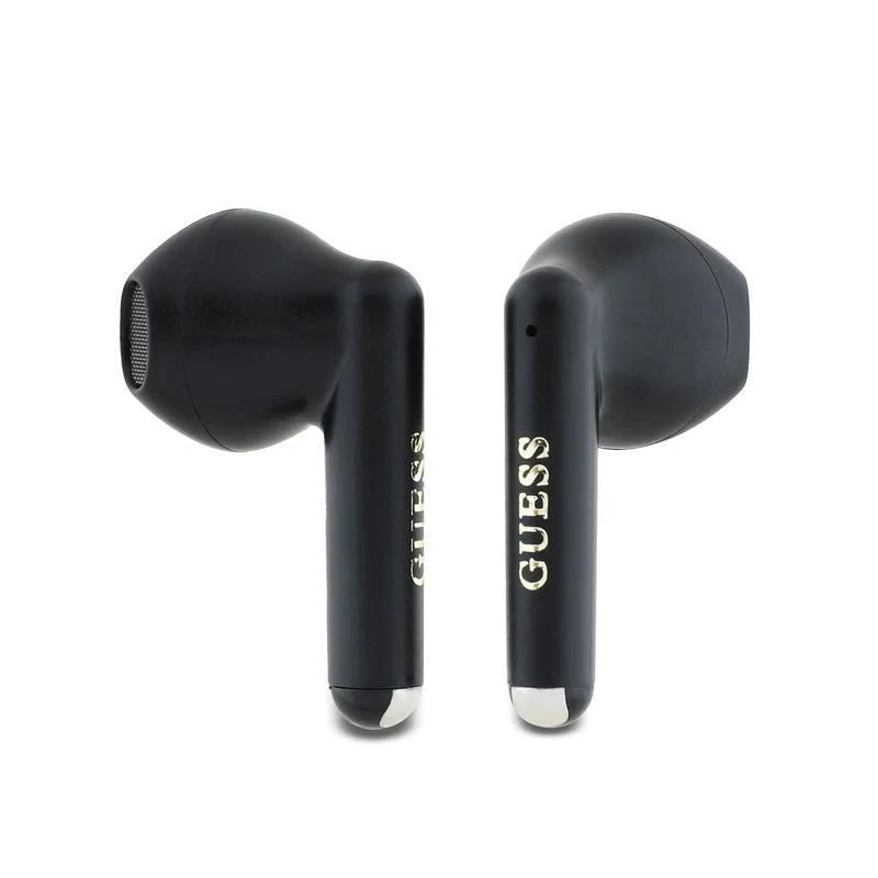 Guess GUTWSJ14ESGKTWS Auricolari True Wireless Bluetooth 5.3 In-Ear con custodia di ricarica, nero, Classic Logo Print