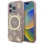 Guess GUHMP16LH4PYEEP iPhone 16 Pro 6,3 inch rosa Custodia rigida IML Peony su sfondo 4G MagSafe