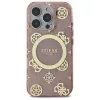 Guess GUHMP16LH4PYEEP iPhone 16 Pro 6,3 inch rosa Custodia rigida IML Peony su sfondo 4G MagSafe