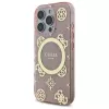 Guess GUHMP16LH4PYEEP iPhone 16 Pro 6,3 inch rosa Custodia rigida IML Peony su sfondo 4G MagSafe
