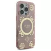 Guess GUHMP16LH4PYEEP iPhone 16 Pro 6,3 inch rosa Custodia rigida IML Peony su sfondo 4G MagSafe