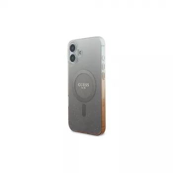Guess IML Glitter Gradient Custodia MagSafe per iPhone 16 Plus (marrone)