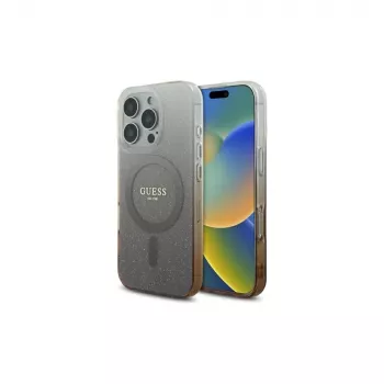 Guess IML Glitter Gradient Custodia MagSafe per Apple iPhone 16 Pro (marrone)