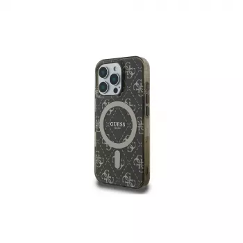 Guess GUHMP16LH4DTEW iPhone 16 Pro 6.3 Custodia rigida IML sfondo 4G MagSafe marrone