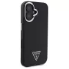 Guess Grained Triangle Custodia rigida MagSafe per Apple iPhone 16 Plus - nero