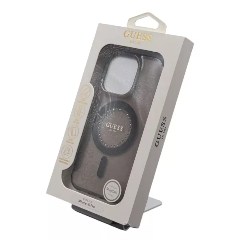Guess GUHMP16LPFTDTEK Custodia rigida per Apple iPhone 16 Pro 6,3