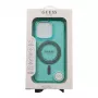 Guess GUHMP16LPFTDTEN iPhone 16 Pro 6,3 inch Custodia rigida IML Rhinestones MagSafe verde