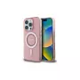 Guess GUHMP16LPFTDTEP Custodia rigida IML Rhinestones MagSafe per iPhone 16 Pro 6.3 rosa