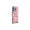 Guess GUHMP16LPFTDTEP Custodia rigida IML Rhinestones MagSafe per iPhone 16 Pro 6.3 rosa