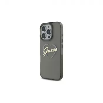 Guess GUHCP16XHCHGSPK iPhone 16 Pro Max 6.9 Custodia rigida IML Heart nero