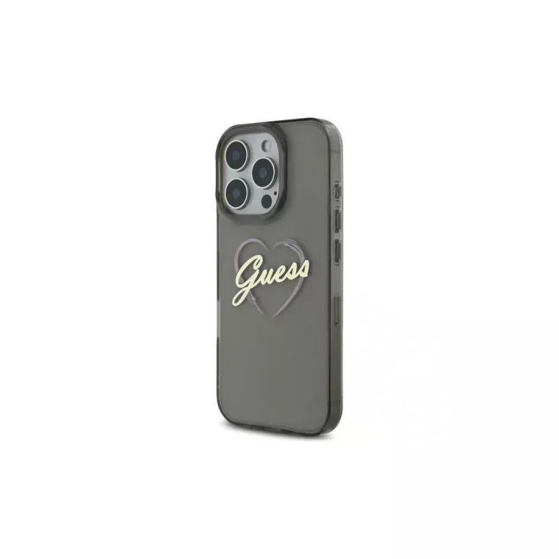 Guess GUHCP16XHCHGSPK iPhone 16 Pro Max 6.9 Custodia rigida IML Heart nero