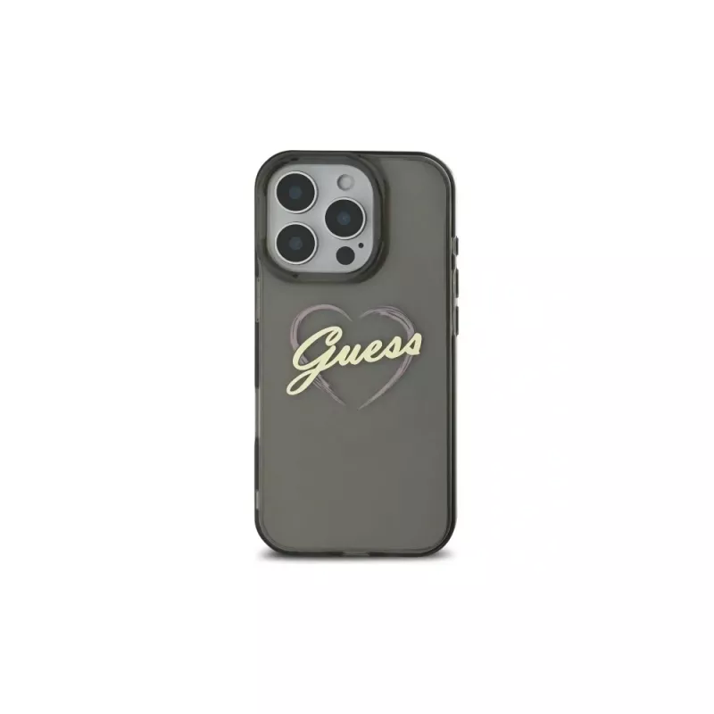 Guess GUHCP16XHCHGSPK iPhone 16 Pro Max 6.9 Custodia rigida IML Heart nero