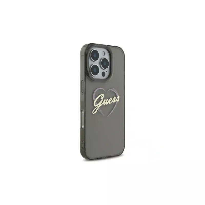 Guess GUHCP16XHCHGSPK iPhone 16 Pro Max 6.9 Custodia rigida IML Heart nero