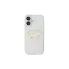 Guess GUHCP16MHCHGSPT Custodia rigida per Apple iPhone 16 Plus, trasparente, motivo IML Heart