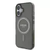 Guess GUHMP16MHFGEREK iPhone 16 Plus 6.7 nero Custodia rigida IML Glitter Circle MagSafe