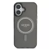 Guess GUHMP16MHFGEREK iPhone 16 Plus 6.7 nero Custodia rigida IML Glitter Circle MagSafe
