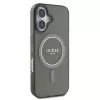 Guess GUHMP16MHFGEREK iPhone 16 Plus 6.7 nero Custodia rigida IML Glitter Circle MagSafe