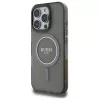 Guess GUHMP16XHFGEREK Custodia rigida IML Glitter Circle MagSafe per iPhone 16 Pro Max 6,9