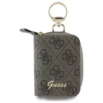 Guess Cable Pouch GUABP4DPTW marrone 4G Triangle organizer per accessori in eco-pelle
