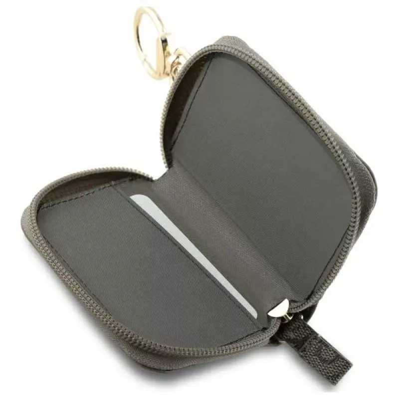 Guess pochette per cavi GUABP4DPTW marrone 4G Triangle in eco-pelle, organizer per accessori