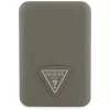 GUESS Grained Triangle Power Bank wireless 5000mAh 15W USB-C MagSafe marrone