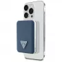 GUESS Grained Triangle Power Bank wireless 5000mAh 15W USB-C MagSafe blu