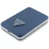 GUESS Grained Triangle Power Bank wireless 5000mAh 15W USB-C MagSafe blu
