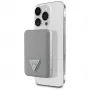 GUESS Grained Triangle Power Bank wireless 5000mAh 15W USB-C MagSafe beige