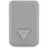 GUESS Grained Triangle Power Bank wireless 5000mAh 15W USB-C MagSafe beige