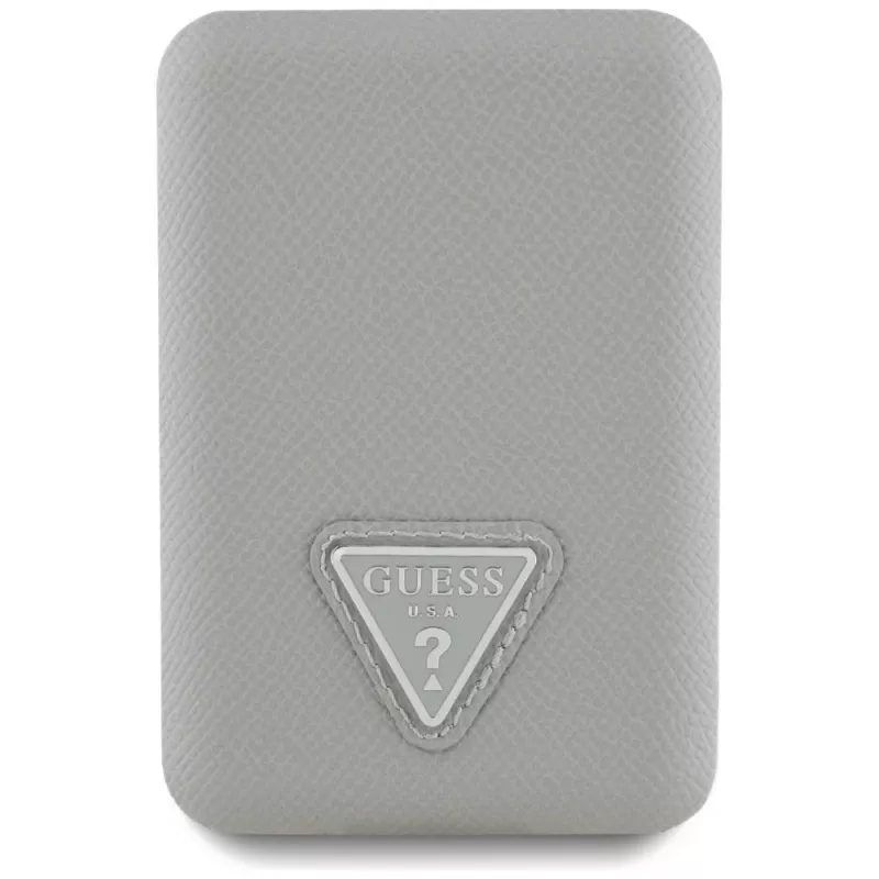 GUESS Grained Triangle Power Bank wireless 5000mAh 15W USB-C MagSafe beige