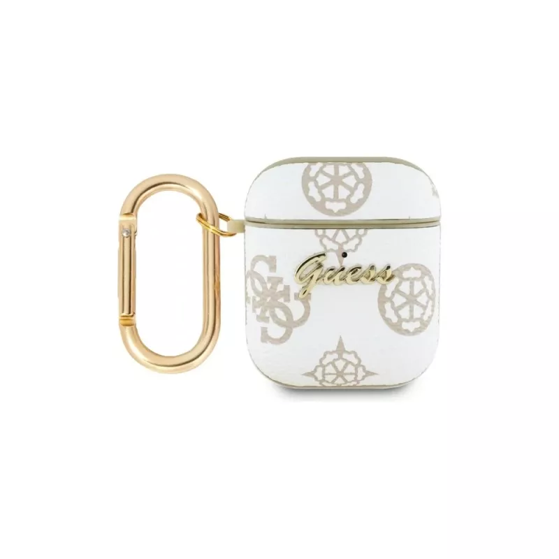 Guess GUA2PG4GPH Cover per AirPods 1/2 bianco 4G Hook