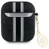 Guess GUA2P4RPSK Cover per AirPods 1/2 nero 4G Printed Stripes Charm