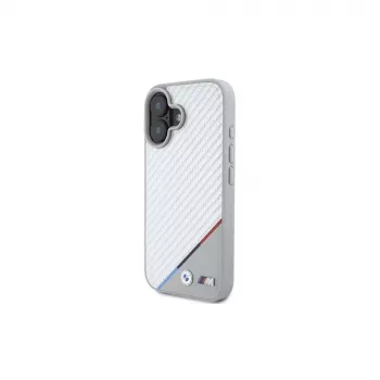 BMW M Carbon Tricolor Line custodia rigida per iPhone 16 6,1