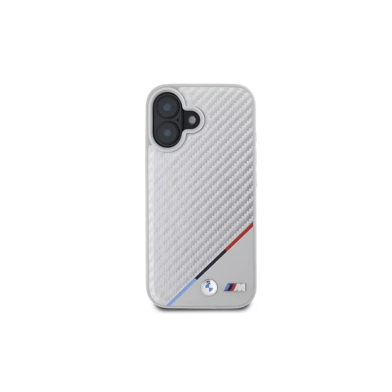 BMW M Carbon Tricolor Line custodia rigida per iPhone 16 6,1
