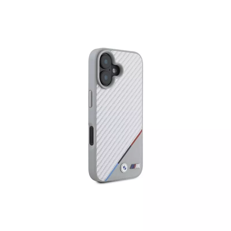 BMW M Carbon Tricolor Line custodia rigida per iPhone 16 6,1