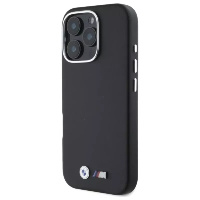 BMW M Smooth Full Wrapped Metal custodia rigida per Apple iPhone 16 Pro - nero