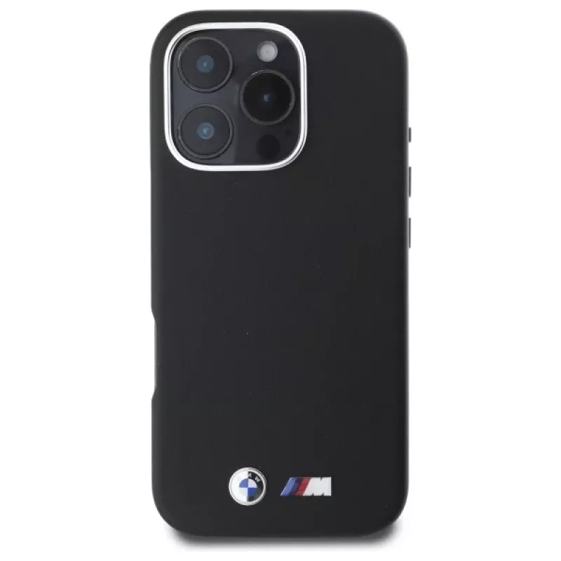 BMW M Smooth Full Wrapped Metal custodia rigida per Apple iPhone 16 Pro - nero