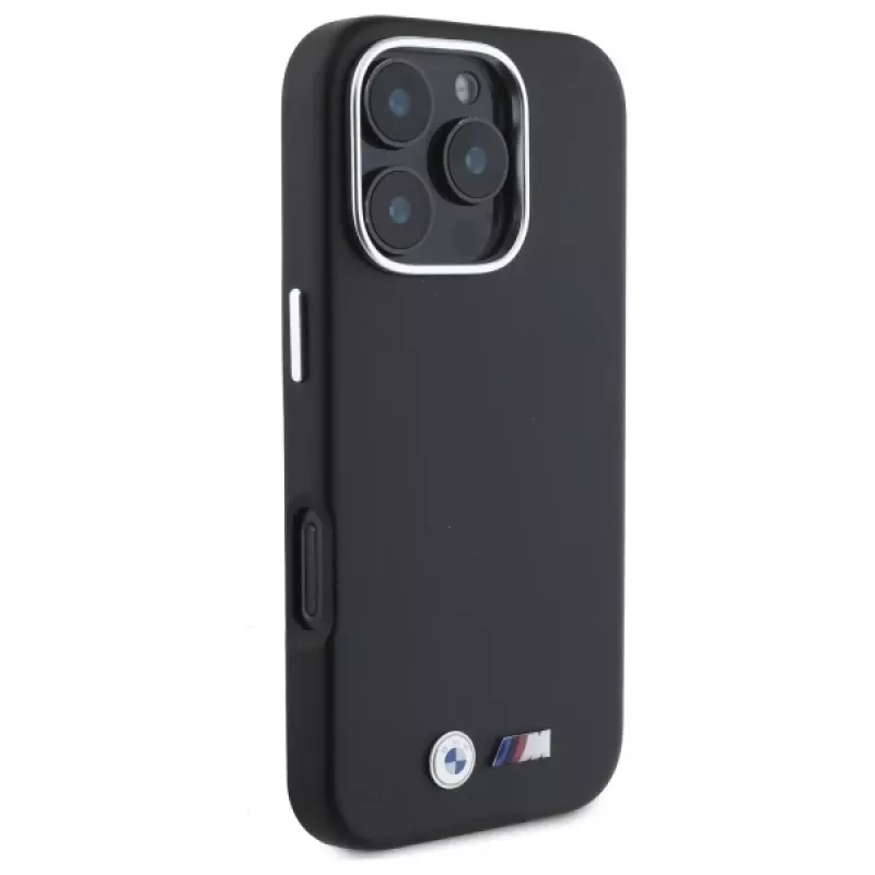 BMW M Smooth Full Wrapped Metal custodia rigida per Apple iPhone 16 Pro - nero