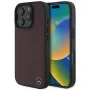 MERCEDES-BENZ custodia rigida in similpelle effetto legno per Apple iPhone 16 Pro Max 6,9 inch rossa MagSafe