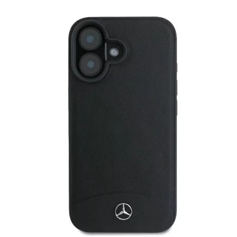 Mercedes-Benz MEHMP16S23RBARK iPhone 16 6,1 inch custodia rigida nera in pelle strutturata e liscia con MagSafe