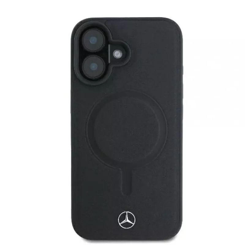 Mercedes-Benz MEHMP16M23RCMK iPhone 16 Plus 6,7 inch custodia rigida nera in pelle liscia MagSafe