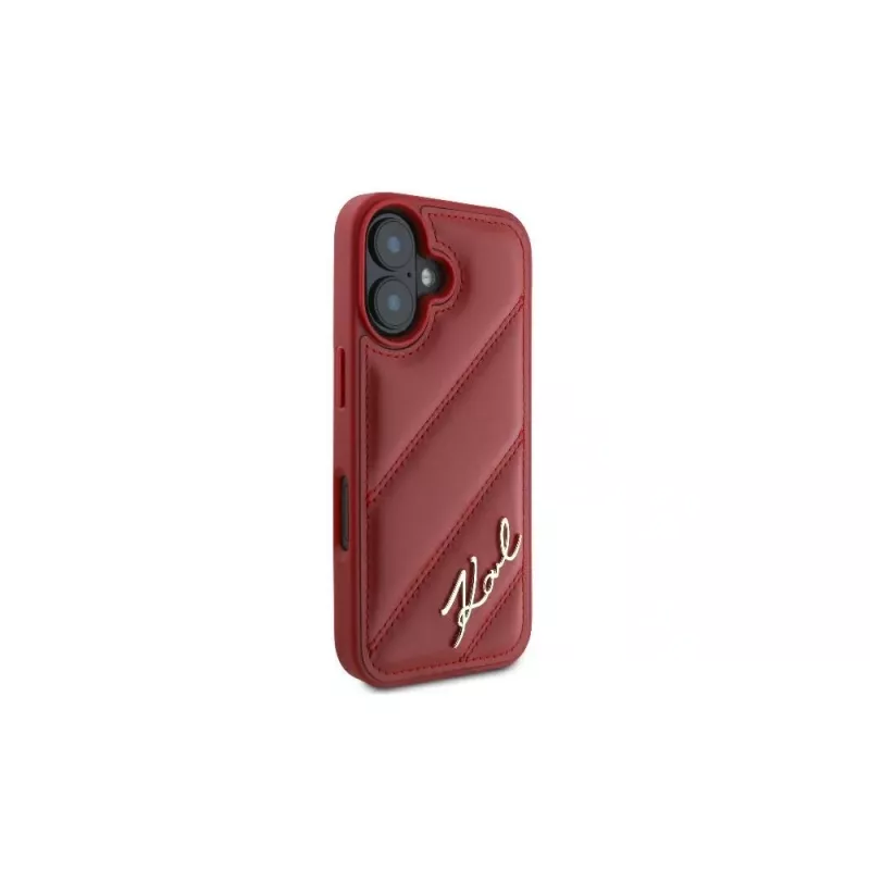 Karl Lagerfeld custodia Quilted Signature per iPhone 16, rossa