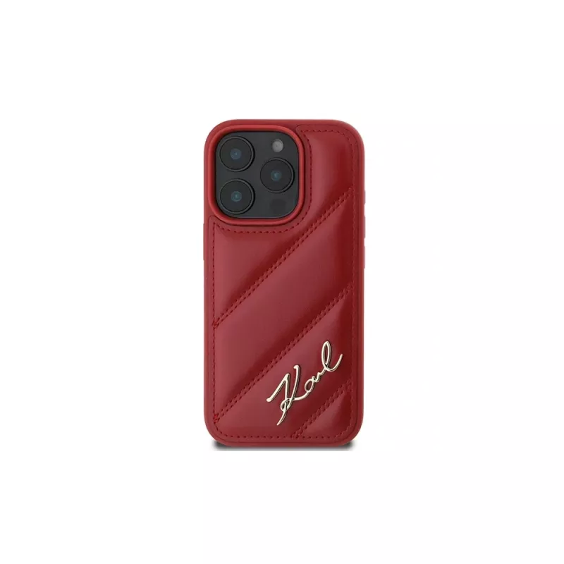 Karl Lagerfeld custodia Quilted Signature per Apple iPhone 16 Pro (rossa)