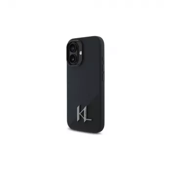 Karl Lagerfeld Shadow Metal Initial custodia rigida per Apple iPhone 16 6,1