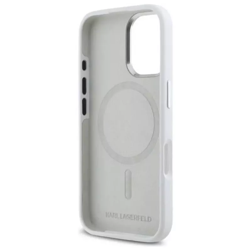 Karl Lagerfeld KLHMP16SSCMKMPCH custodia rigida in silicone per Apple iPhone 16 6,1