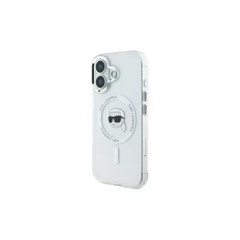 Karl Lagerfeld IML Metal Karl Head MagSafe custodia rigida per iPhone 16 Plus 6,7